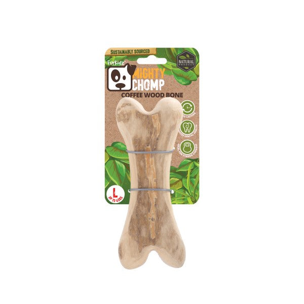 Mighty Chomp Java Coffee Wood Bone Chew Large – The Pet Connection