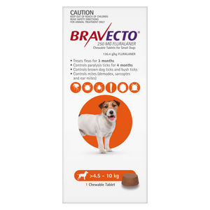 Bravecto Small Dog 4.5-10Kg Orange 1Pk