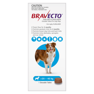 Bravecto Large Dog 20-40Kg Blue 1Pk
