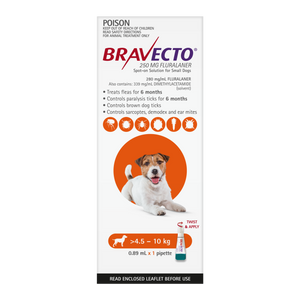 Bravecto Dog Spot On 4.5-10Kg Orange 1Pk