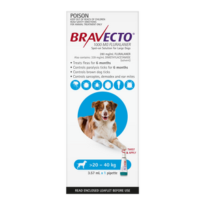 Bravecto Dog Spot On 20-40Kg Blue 1Pk