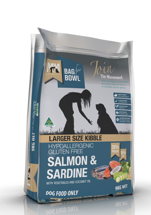 Mfm Dog Large Breed Salmon Sardine Gluten Free Dark Blue 9Kg