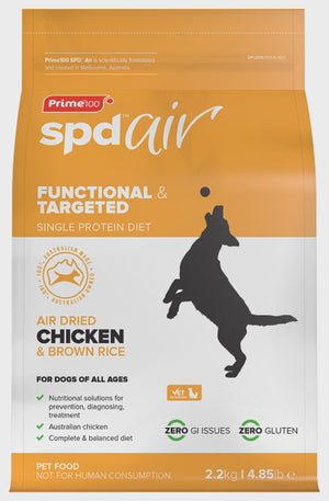 Prime 100 SPD Air Dried Chicken and Brown Rice Adult Dog Food 2.2kg