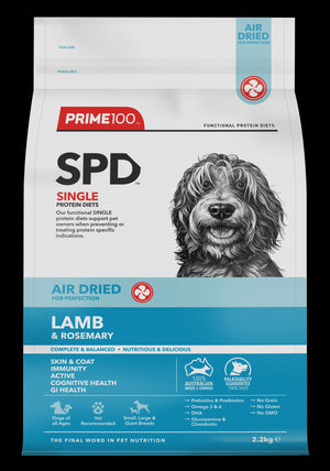 Prime 100 SPD Air Dried Lamb and Rosemary Adult Dog Food 2.2kg