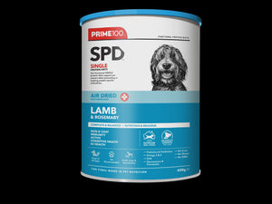Prime 100 SPD Air Dried Lamb and Rosemary Adult Dog Food 600g