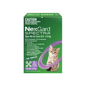 Nexgard Spectra For Cats Spot On 0.8-2.4kg Purple 6pk