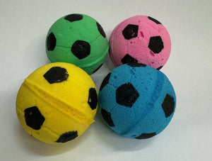 Sponge Soccer Ball Cat Toy 4pk