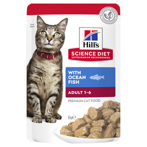 Hills Science Diet Cat Adult Ocean Fish Single Pouch 85g