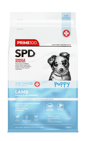 Prime 100 SPD Air Dried Lamb Apple & Blueberry PUPPY 120g