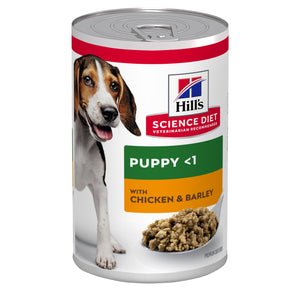 Hills Science Diet Dog Puppy Chicken and Barley Entree Single Can 370g