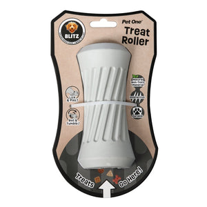 Blitz Rubber Treat Roller Grey Dog Toy Medium