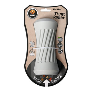 Blitz Rubber Treat Roller Grey Dog Toy Large