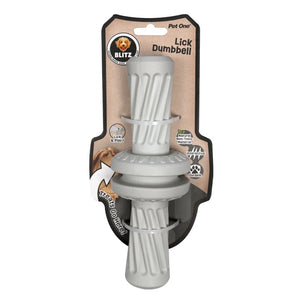 Blitz Rubber Lick Dumbbell Grey Dog Toy Large