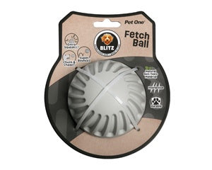 Blitz Rubber Fetch Ball Grey Dog Toy Large