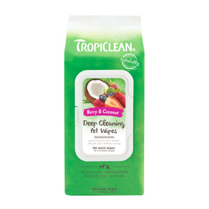 Tropiclean Deep Cleaning Wipes Berry and Coconut 100pk