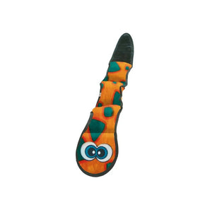 Outward Hound Durablez Snake Orange and Blue 3 Squeakers
