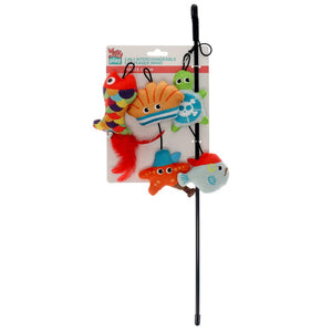 Kitty Play 3 in 1 Interchangable Cat Teaser Wand - Pirate Crew