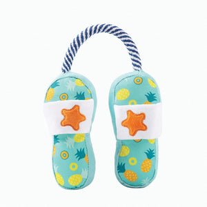 HugSmart Rope Funz Beach Daze Slippers Dog Toy