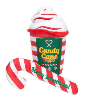 Xmas Dog Toy Fuzzyard Candy Cane Frappe & Candy Cane - 2Pk