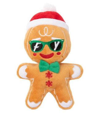 Xmas Dog Toy Fuzzyard Jolly Gingerboi - L