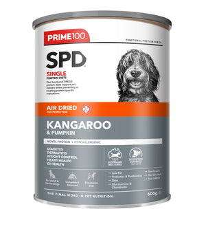 Prime100 SPD Air Dried Kangaroo and Pumpkin Adult Dog Food 600g