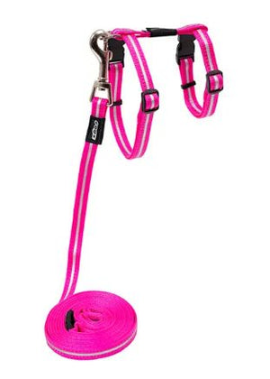 Rogz Alleycat Harness & Lead Set Pink Xsml