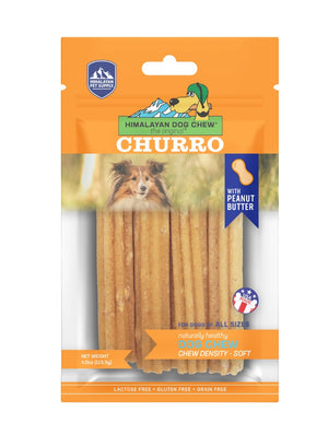 Himalayan Churro Dog Treat Peanut Butter 4pk