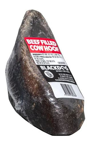 Black Dog Filled Cow Hoof Dog Treat - Beef