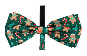 Xmas Fuzzyard Bowtie Jolly Gingerbread & Canes Sml