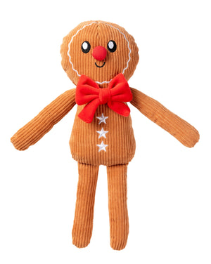 Xmas Fuzzyard Life Gingerbread Man Dog Toy