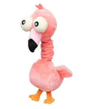 Fuzzyard Neck Minnits Neckole The Flamingo Dog Toy