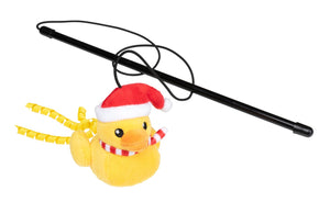Xmas Fuzzyard Festive Waddles Cat Wand Cat Toy