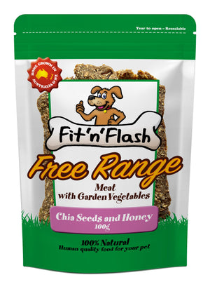Fit n Flash Free Range Meat With Garden Vegetables Chia Seeds and Honey 100g