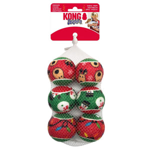 Kong Xmas Holiday SqueakAir® Balls 6-pk 2024