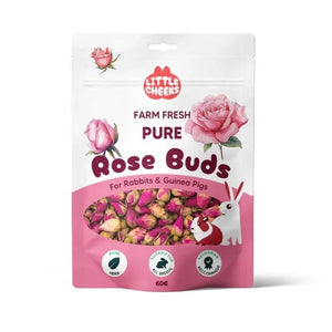Little Cheeks Farm Fresh Pure Rose Buds Treats For Small Animals 60g