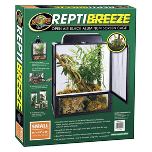 Zoo Med Reptibreeze Open Air Black Aluminium Screen Reptile Cage