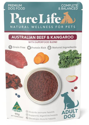 Pure Life Dog Adult Australian Beef and Kangaroo Sachet 90g Single