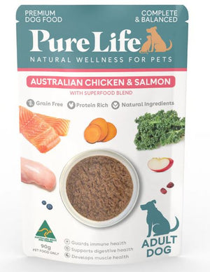 Pure Life Dog Adult Australian Chicken and Salmon Sachet 90g Single