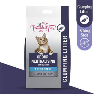 Trouble and Trix Clumping Odour Neutralising with Baking Soda Cat Litter 7L