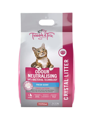 Trouble and Trix Antibacterial Crystal Cat Litter Fresh Scent 7L