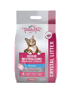 Trouble and Trix Antibacterial Crystal Cat Litter Fresh Scent 15L