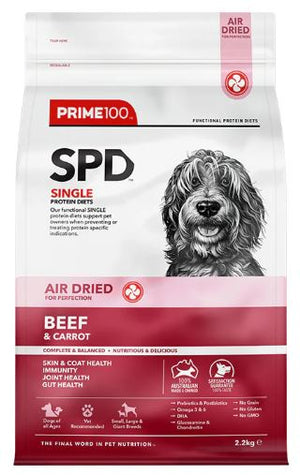 Prime 100 SPD Air Dried Beef and Carrot Adult Dog Food 2.2kg