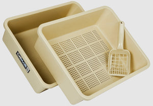 CatMate Sieve Litter Tray 3 Pcs Beige
