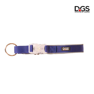 DGS Comet Dog Collar with Light Up LED Light Small Navy