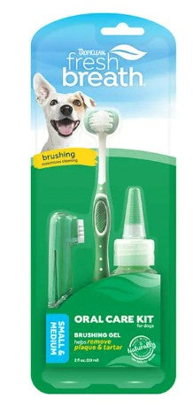 Tropiclean Fresh Breath Oral Care Kit for Small and Medium Dogs