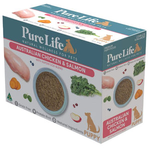 Pure Life Dog Puppy Australian Chicken and Salmon Sachet 90g x12