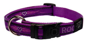 Rogz Dog Collar Purple Chrome