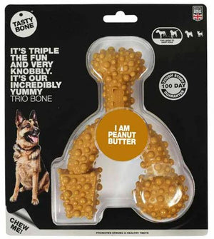 Tasty Bone Nylon Trio Bone Peanut Butter Large