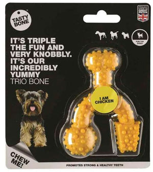 Tasty Bone Nylon Trio Bone Chicken Toy