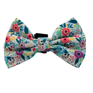 Lottie And Lotus Bow Tie Blue Floral